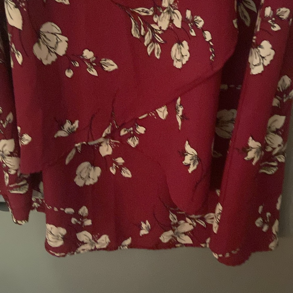 Floral Burgundy Skirt - Picture 3 of 7
